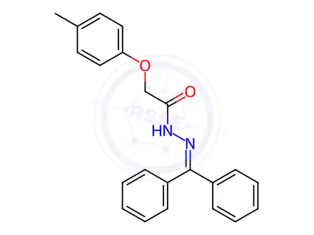 Chemical structure of N'-(diphenylmethylene)-2-(p-tolyloxy)acetohydrazide