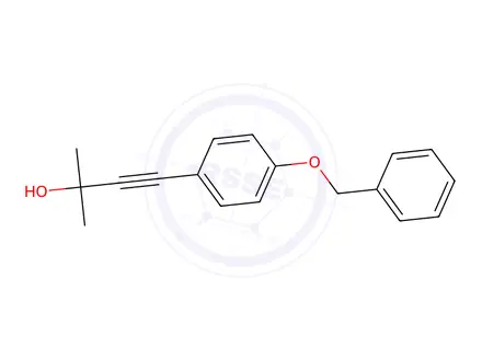 Chemical structure of 4-(4-(Benzyloxy)phenyl)-2-methylbut-3-yn-2-ol