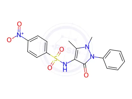 Chemical structure of n-(1,5-Dimethyl-3-oxo-2-phenyl-2,3-dihydro-1h-pyrazol-4-yl)-4-nitrobenzenesulfonamide