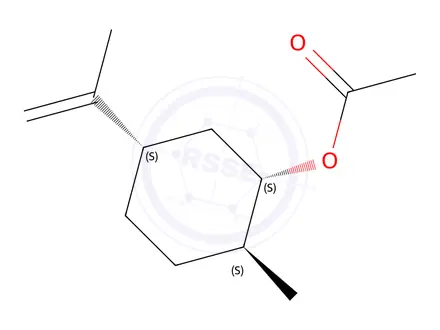 Chemical structure of Dihydrocarvylacetate, (+)-(Sg)