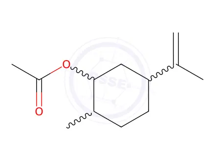 Chemical structure of L-Dihydrocarvyl acetate(mixture of isomers)