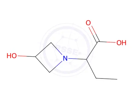 Chemical structure of 2-(3-hydroxyazetidin-1-yl)butanoic acid