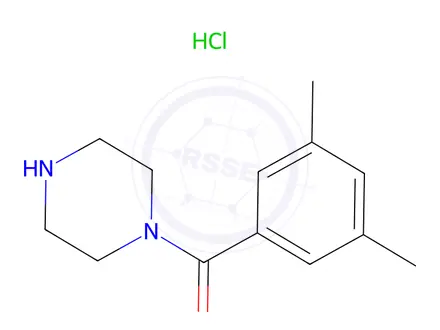 Chemical structure of (3,5-Dimethylphenyl)(piperazin-1-yl)methanone hydrochloride
