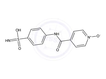 Chemical structure of 4-((4-(s-Hydroxysulfonimidoyl)phenyl)carbamoyl)pyridine 1-oxide