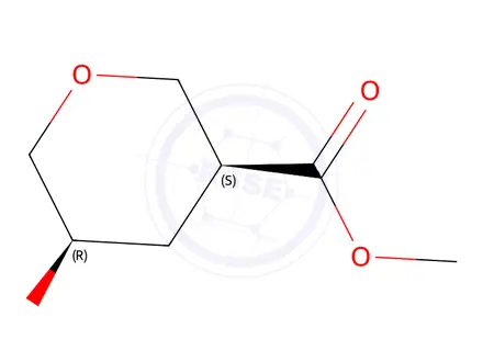 Chemical structure of Methyl (3S,5R)-5-hydroxytetrahydro-2H-pyran-3-carboxylate