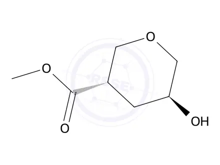 Chemical structure of Methyl (3S,5S)-5-hydroxytetrahydro-2H-pyran-3-carboxylate