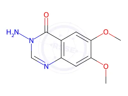 Chemical structure of 3-Amino-6,7-dimethoxy-4(3H)-quinazolinone