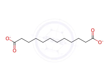 Chemical structure of disodium dodecanedioate