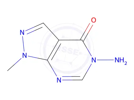 Chemical structure of 5-Amino-1-methyl-1h,4h,5h-pyrazolo[3,4-d]pyrimidin-4-one