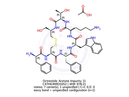 Chemical structure of Octreotide Acetate Impurity 11