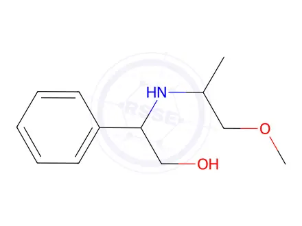 Chemical structure of 2-((1-Methoxypropan-2-yl)amino)-2-phenylethan-1-ol