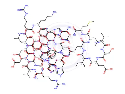 Chemical structure of pTH (2-34) (human) acetate salt
