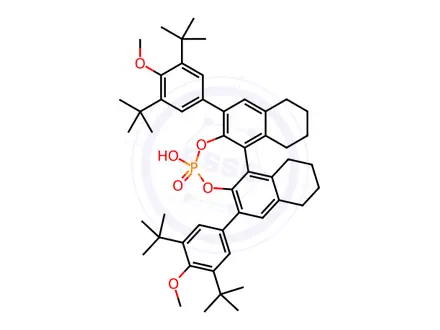 Chemical structure of (S)-2,6-Bis(3,5-di-tert-butyl-4-methoxyphenyl)-4-hydroxy-8,9,10,11,12,13,14,15-octahydrodinaphtho[2,1-d:1',2'-f][1,3,2]dioxaphosphepine 4-oxide