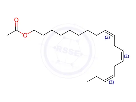 Chemical structure of 9,12,15-Octadecatrien-1-ol, acetate, (9Z,12Z,15Z)-(9CI)