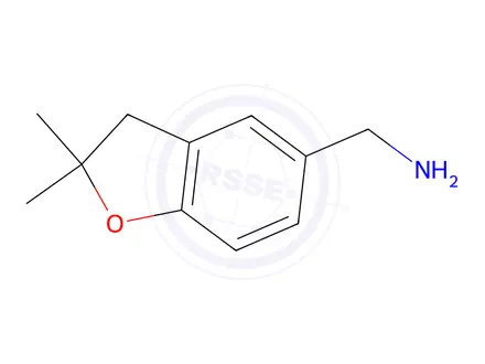 Chemical structure of (2,2-dimethyl-2,3-dihydro-1-benzofuran-5-yl)methanamine