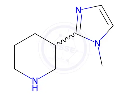 Chemical structure of 3-(1-methyl-1H-imidazol-2-yl)piperidine