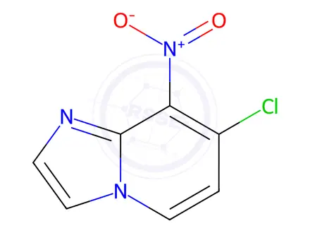 Chemical structure of Imidazo[1,2-a]pyridine, 7-chloro-8-nitro-