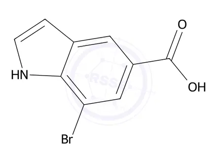 Chemical structure of 7-Bromo-1H-indole-5-carboxylic acid
