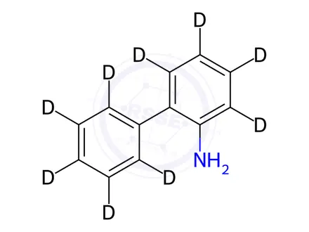 Chemical structure of 2-Aminobiphenyl D9