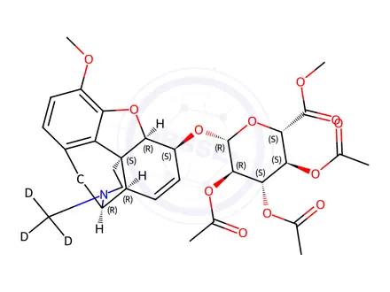 Chemical structure of Codeine β-D-Glucuronide Triacetate Methyl Ester-d3