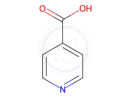 Chemical structure of isonicotinic acid