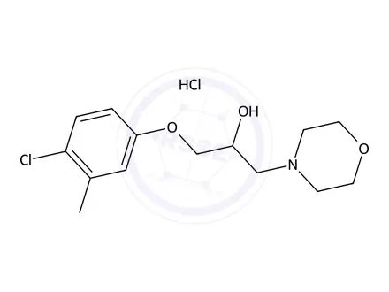 Chemical structure of 1-(4-Chloro-3-methylphenoxy)-3-morpholinopropan-2-ol hydrochloride