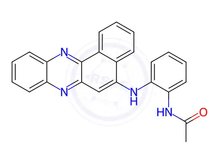 Chemical structure of N-(2-(Benzo[a]phenazin-5-ylamino)phenyl)acetamide