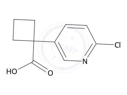 Chemical structure of 1-(6-Chloropyridin-3-yl)cyclobutane-1-carboxylic acid