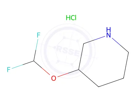Chemical structure of 3-(difluoromethoxy)piperidine hydrochloride