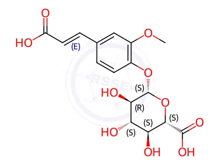 Chemical structure of Ferulic Acid-Beta-O-Beta-D-Glucuronide