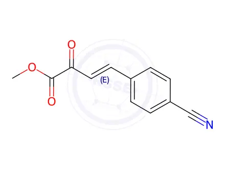 Chemical structure of (E)-Methyl 4-(4-cyanophenyl)-2-oxobut-3-enoate