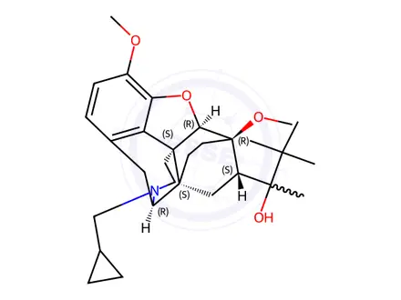 Chemical structure of O-Methyl 7-(S)-Buprenorphine
