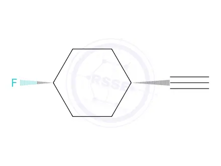 Chemical structure of cis-1-ethynyl-4-fluoro-cyclohexane