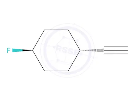 Chemical structure of trans-1-ethynyl-4-fluoro-cyclohexane