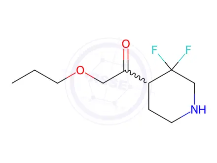 Chemical structure of Ethanone, 1-(3,3-difluoro-4-piperidinyl)-2-propoxy-