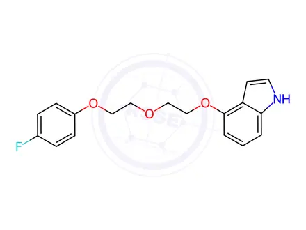 Chemical structure of 4-(2-(2-(4-Fluorophenoxy)ethoxy)ethoxy)-1H-indole