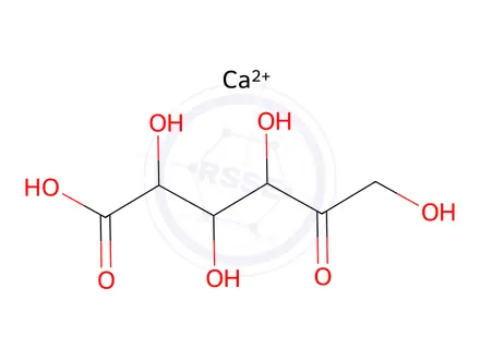 Chemical structure of 5-Keto-D-gluconic Acid Hemicalcium Salt