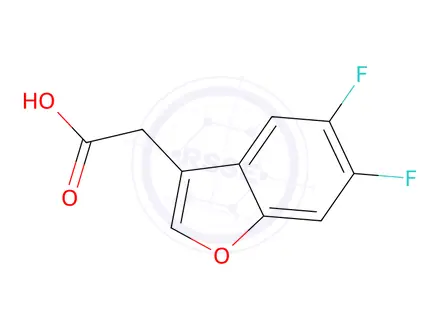 Chemical structure of 2-(5,6-Difluorobenzofuran-3-yl)acetic acid