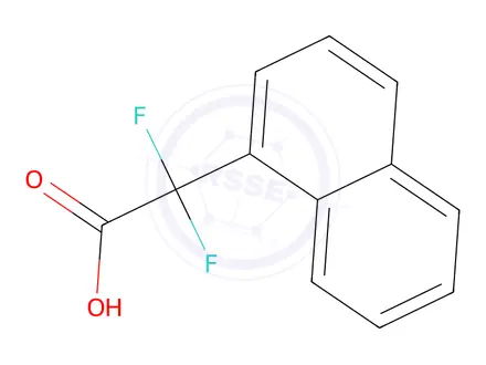 Chemical structure of alpha,alpha-Difluoro-1-naphthaleneacetic Acid