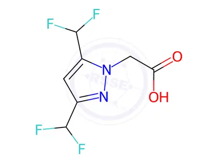 Chemical structure of [3,5-bis(difluoromethyl)-1H-pyrazol-1-yl]acetic acid