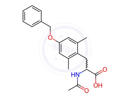 Chemical structure of 2-Acetamido-3-(4-(benzyloxy)-2,6-dimethylphenyl)propanoic acid