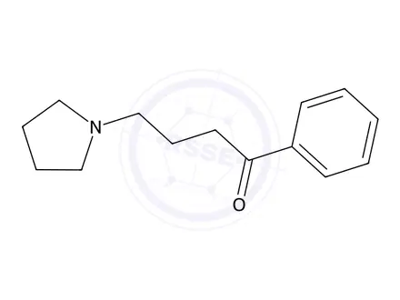 Chemical structure of 1-Phenyl-4-(pyrrolidin-1-yl)butan-1-one