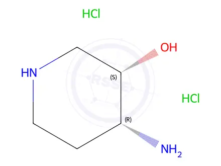Chemical structure of (3S,4R)-4-Aminopiperidin-3-ol dihydrochloride