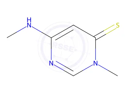 Chemical structure of 3-Methyl-6-(methylamino)pyrimidine-4(3H)-thione