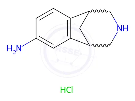 Chemical structure of 4-AMINO-10-AZATRICYCLO[6.3.1.02,7]DODECA-2(7),3,5-TRIENE HYDROCHLORIDE