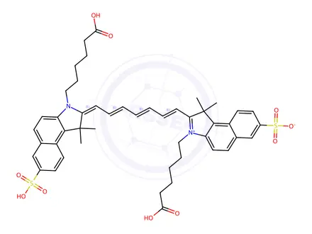 Chemical structure of Cy7.5 diacid(diso3)