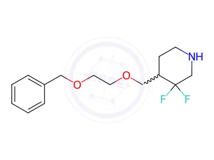 Chemical structure of Piperidine, 3,3-difluoro-4-[[2-(phenylmethoxy)ethoxy]methyl]-