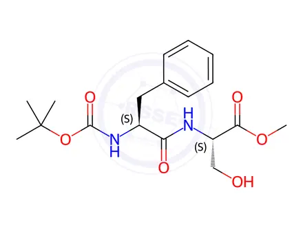 Chemical structure of BOC-PHE-SER-OME