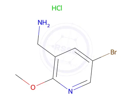 Chemical structure of (5-bromo-2-methoxypyridin-3-yl)methanamine