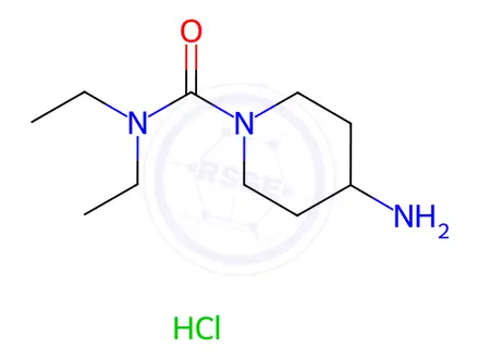 Chemical structure of 4-Amino-N,N-diethylpiperidine-1-carboxamide hydrochloride